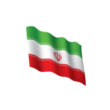 Iran bayrağı, vektör çizim