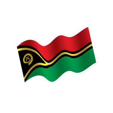 Vanuatu bayrağını, vektör çizim