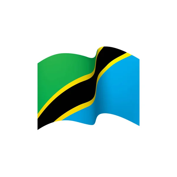 Bendera Tanzania, ilustrasi vektor - Stok Vektor