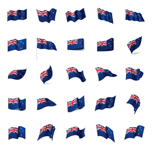 Bandera de Nueva Zelanda, ilustración vectorial — Vector de stock