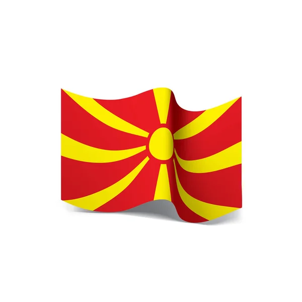 Vlajka Makedonie, vektorové ilustrace — Stockový vektor