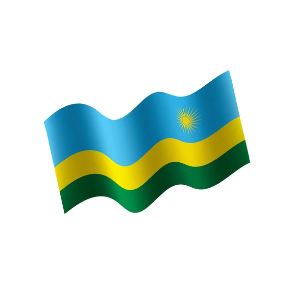 Zászlót Ruanda, vektoros illusztráció — Stock Vector