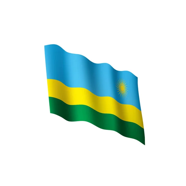 Vlag van Rwanda, vectorillustratie — Stockvector