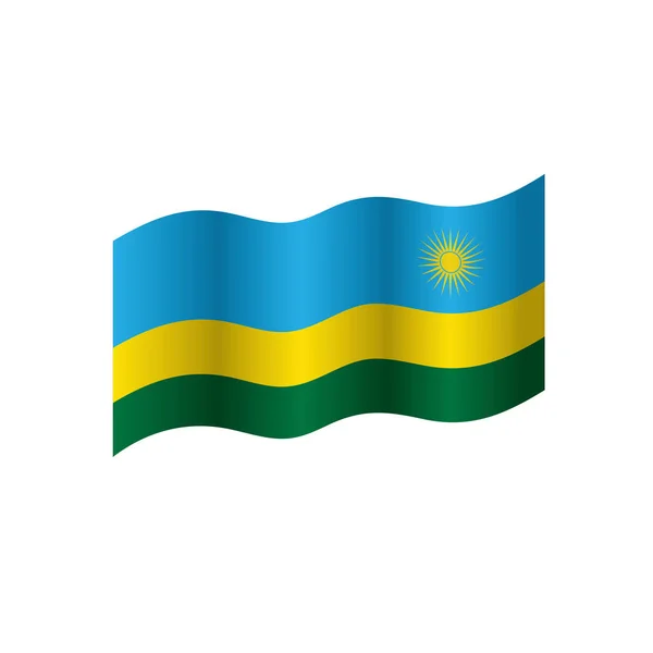 Vlag van Rwanda, vectorillustratie — Stockvector