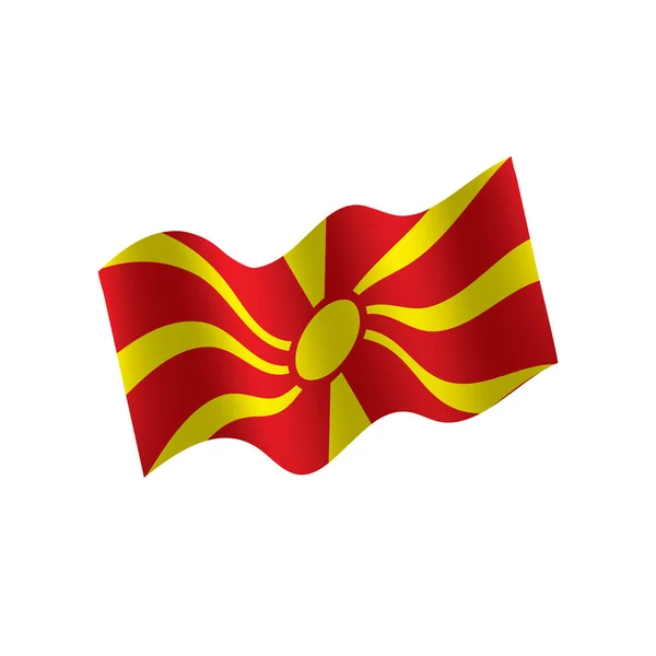 Bandera de Macedonia, vector de ilustración — Archivo Imágenes Vectoriales