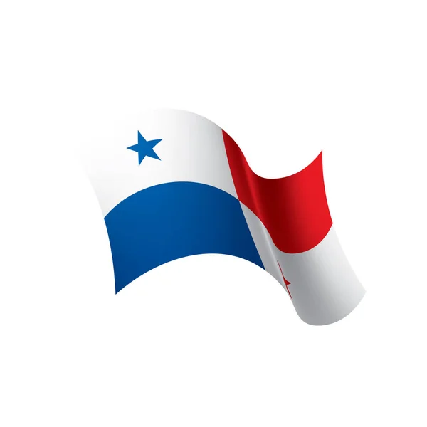 Bandera de Panamá, vector de ilustración — Vector de stock