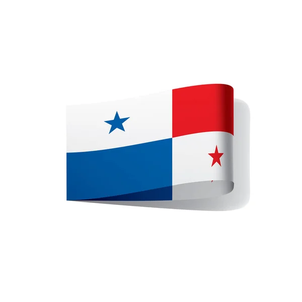 Bandera de Panamá, vector de ilustración — Vector de stock