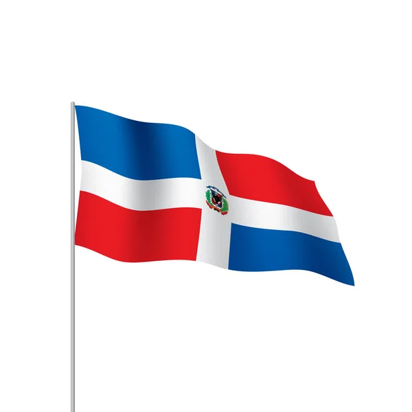 Bandera Dominicana, ilustración vectorial — Vector de stock