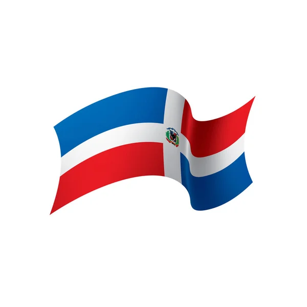 Bandera Dominicana, ilustración vectorial — Vector de stock