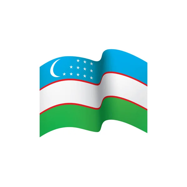 Bandera de Uzbekistán, ilustración vectorial — Vector de stock