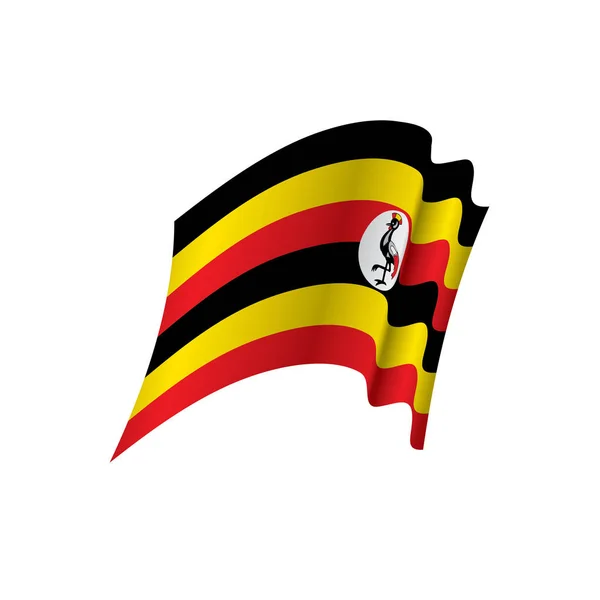 Ugandas Flagge, Vektorabbildung — Stockvektor