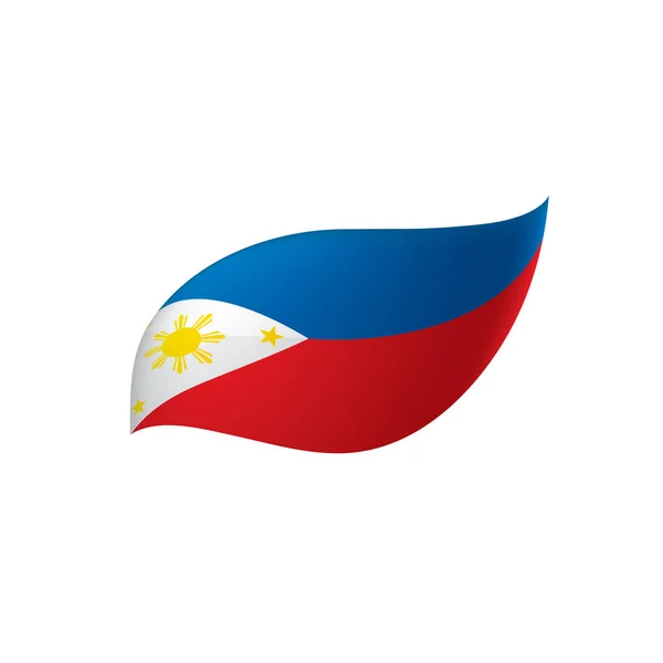 Bandera de Filipinas, ilustración vectorial — Vector de stock