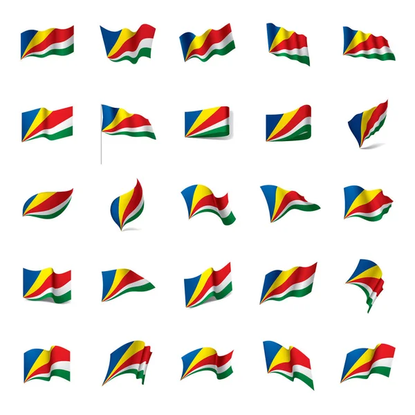 Seychellen Flagge, Vektorillustration — Stockvektor