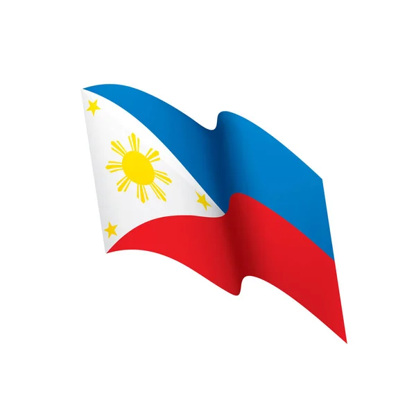 Bendera Filipina, ilustrasi vektor - Stok Vektor