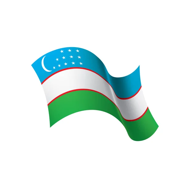 Uzbekistan flagga, vektorillustration — Stock vektor