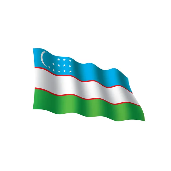 Uzbekistan flagga, vektorillustration — Stock vektor