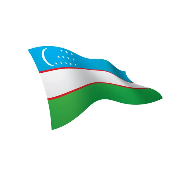 Uzbekistan flagga, vektorillustration — Stock vektor