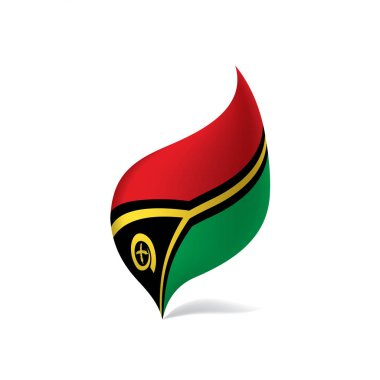 Vanuatu bayrağını, vektör çizim