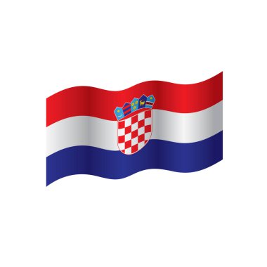 Hırvatistan bayrağı, vektör çizim