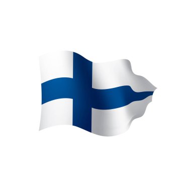 Finlandiya bayrağı, vektör illüstrasyonu