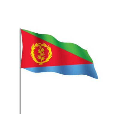 Eritre bayrak, vektör çizim