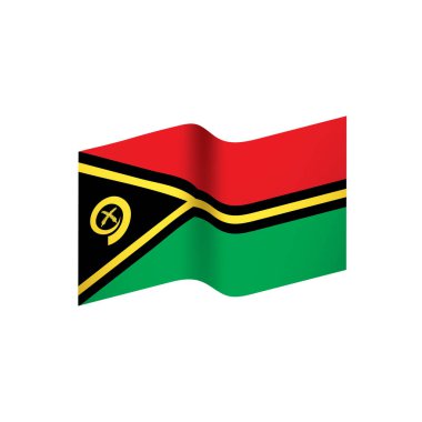 Vanuatu bayrağını, vektör çizim