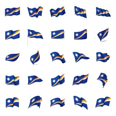 Marshall Adaları bayrağı, vektör illüstrasyonu