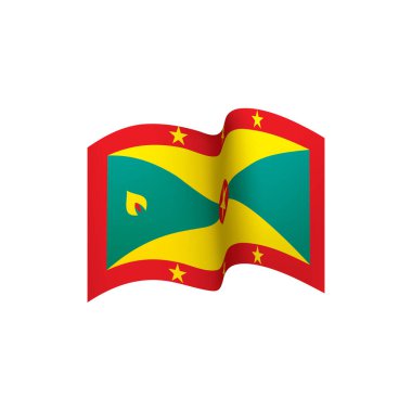 Grenada bayrağı, vektör çizim
