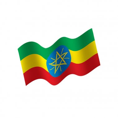 Etiyopya bayrağı, vektör çizim