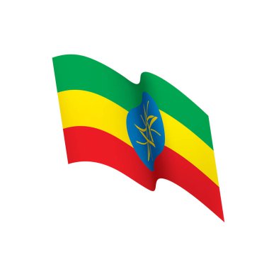 Etiyopya bayrağı, vektör çizim