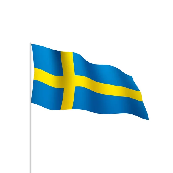 Bandera de Suecia, ilustración del vector — Archivo Imágenes Vectoriales