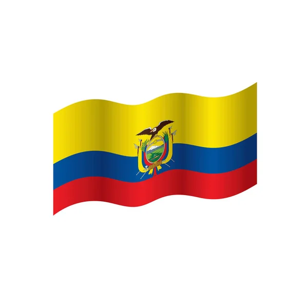 Ecuador zászló, vektoros illusztráció — Stock Vector