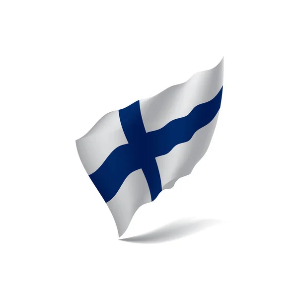 Finland flagga, vektor illustration — Stock vektor