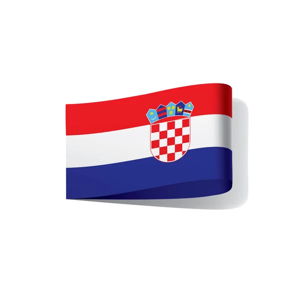 Vlag van Kroatië, vectorillustratie — Stockvector