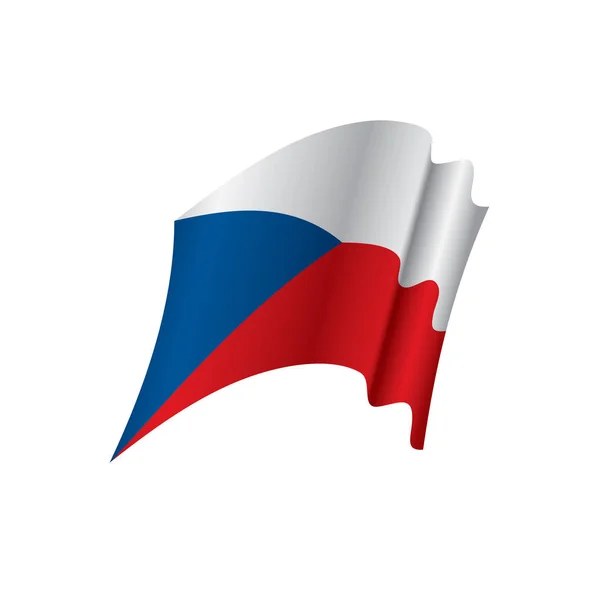 Bandiera della Cechia, illustrazione vettoriale — Vettoriale Stock