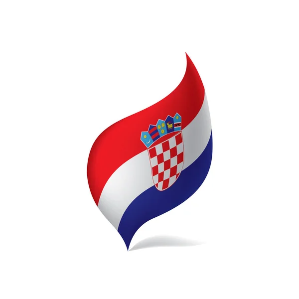 Kroatische Fahne, Vektorillustration — Stockvektor