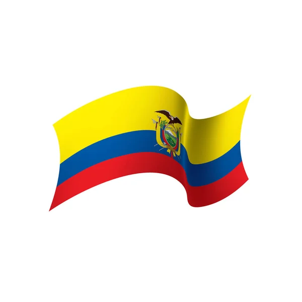 Bandeira do Equador, ilustração vetorial — Vetor de Stock