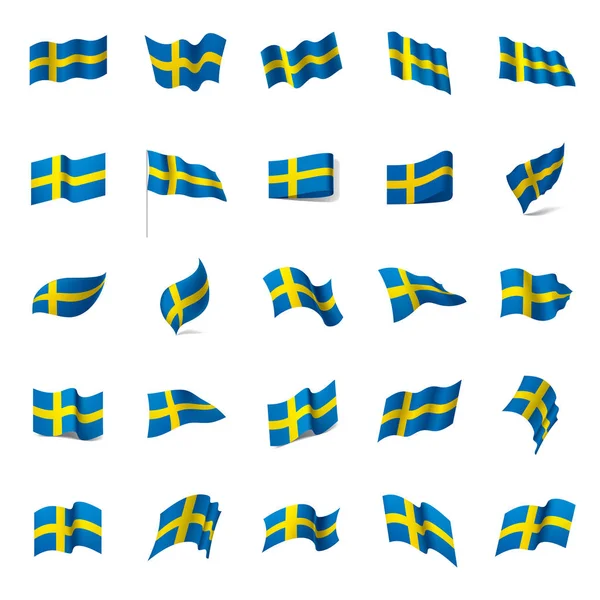 Sweden flag, vector illustration — Stock Vector