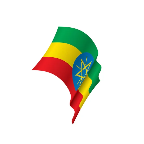 Vlag van Ethiopië, vectorillustratie — Stockvector