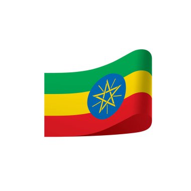Etiyopya bayrağı, vektör çizim
