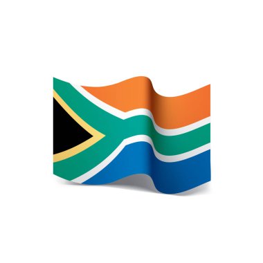 Güney Afrika bayrak, vektör çizim