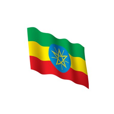 Etiyopya bayrağı, vektör çizim