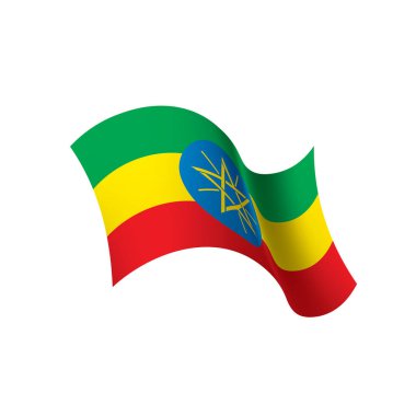 Etiyopya bayrağı, vektör çizim