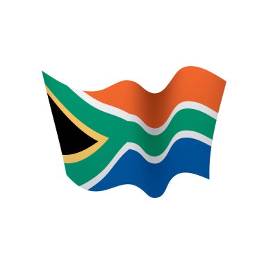 Güney Afrika bayrak, vektör çizim