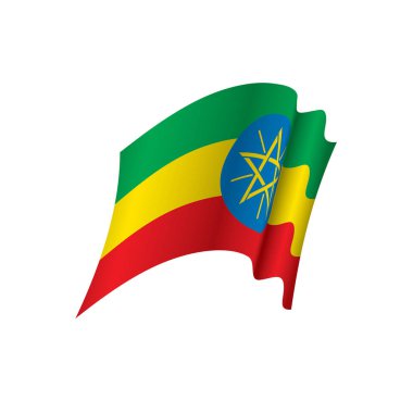 Etiyopya bayrağı, vektör çizim