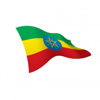 Etiyopya bayrağı, vektör çizim