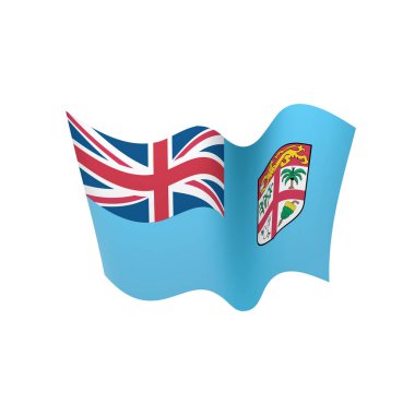Fiji bayrak, vektör çizim