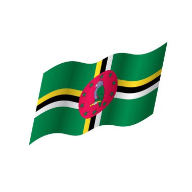 Dominika bayrak, vektör çizim