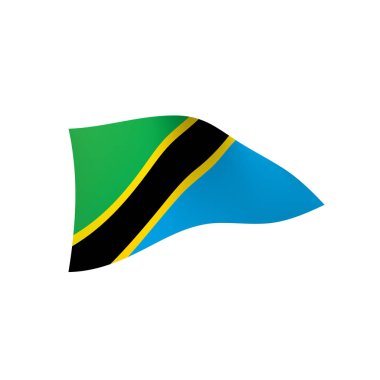 Tanzanya bayrak, vektör çizim