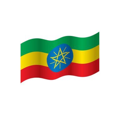 Etiyopya bayrağı, vektör çizim